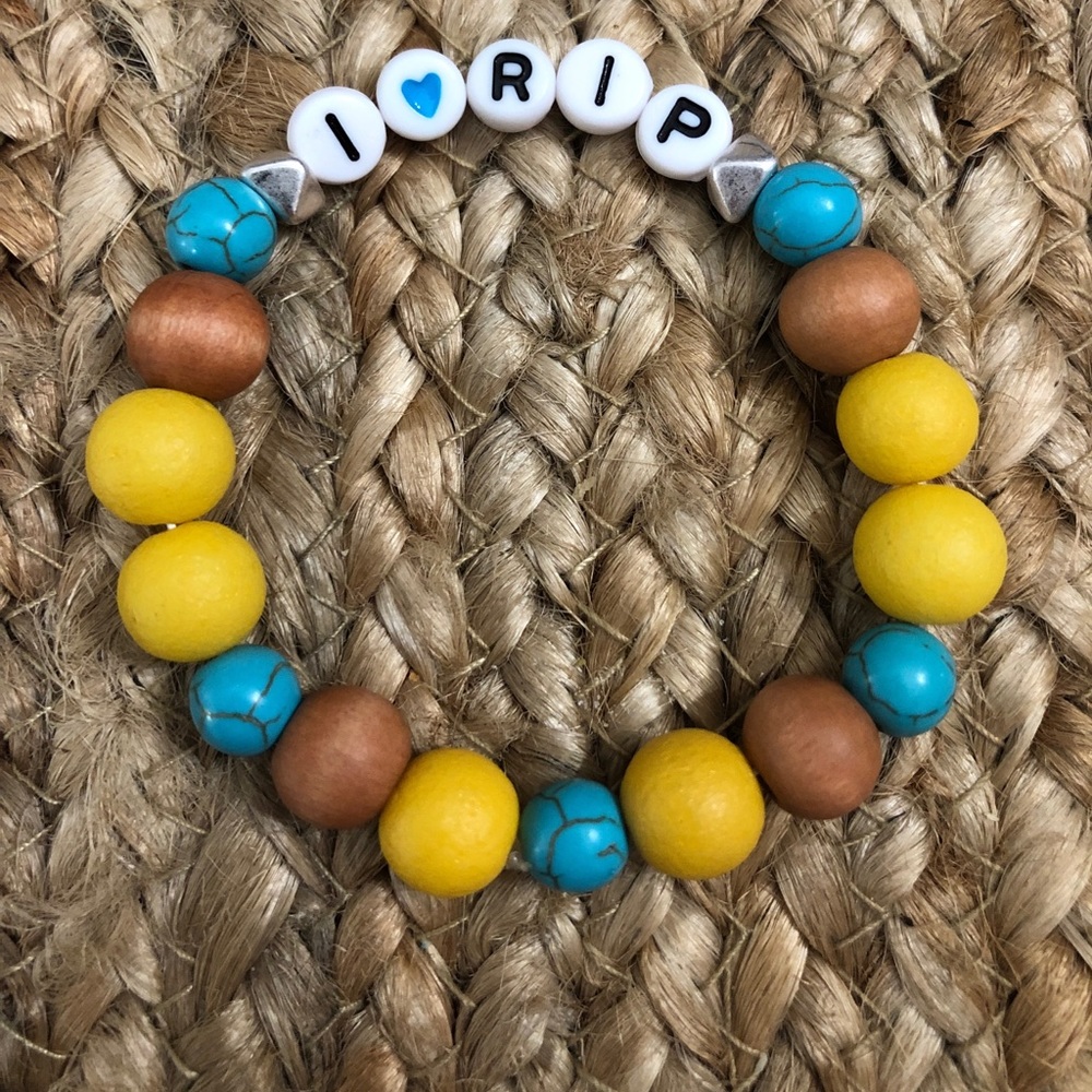 Custom bracelets and keychains.